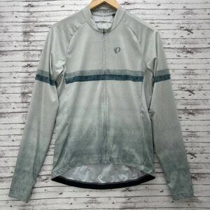 Pearl Izumi Cycling Jersey Rear Pockets Full Zip Long Sleeve Adult Large Gray